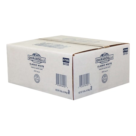 Ghirardelli White Vanilla Chips 10000 Chips/lb, 10lbs 64104